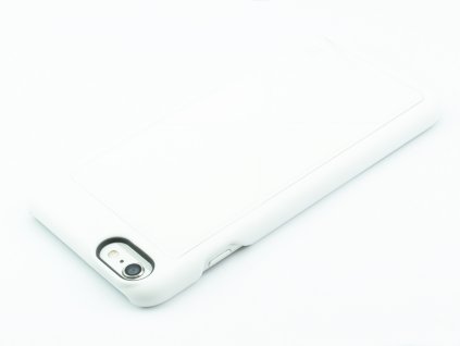 Plastovokožený kryt na iPhone 6 Plus, 6s Plus se stojánkem Bílý