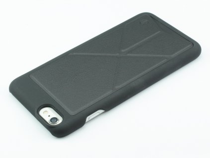 Plastovokožený kryt na iPhone 6 Plus, 6s Plus se stojánkem Černý