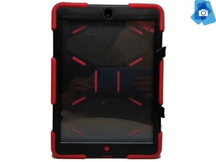 Vysoce odolný kryt na iPad Air 1,2 Červenočerný (2)
