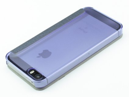 Zavírací pouzdro pro iPhone 5,5s,SE plastovokožené Modré