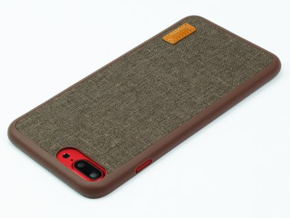 Gumovolátkový obal Baseus Grain pro iPhone 7 Plus, 8 Plus Hnědá