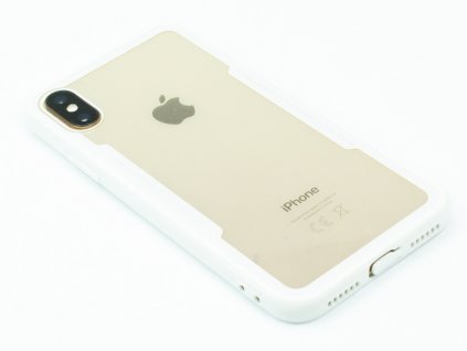 Průhledný obal s gumovým rámečkem pro iPhone X,XS Bílý