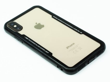 Průhledný obal s gumovým rámečkem pro iPhone XS Max Černý
