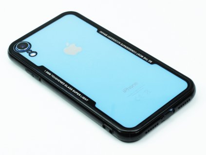 Průhledný obal s gumovým rámečkem pro iPhone XR Černý