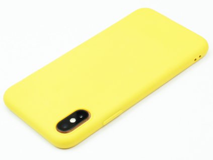 TPU Gumový kryt pro iPhone X,XS Žlutý