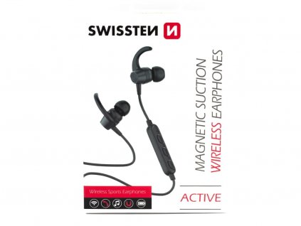 Bluetooth sluchátka Swissten Active - Černá