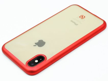 TPU pouzdro CELLY Laser lemování s matným kovovým efektem pro Apple iPhone XS Max, červené