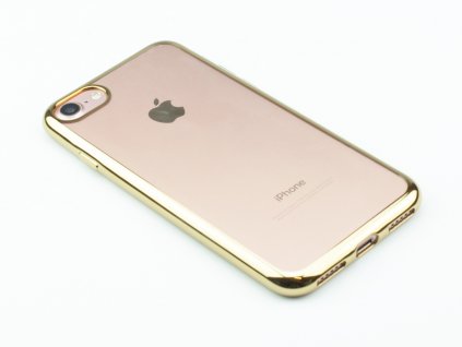 TPU pouzdro CELLY Laser lemování s kovovým efektem pro Apple iPhone 7,8 Zlaté