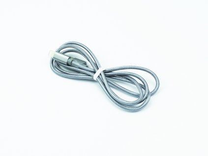 Nabíjecí lightning kabel Hoco Knitted 1m, Šedý, HCA394 3