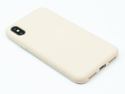 Silikonový kryt na iPhone XS Max - Béžový