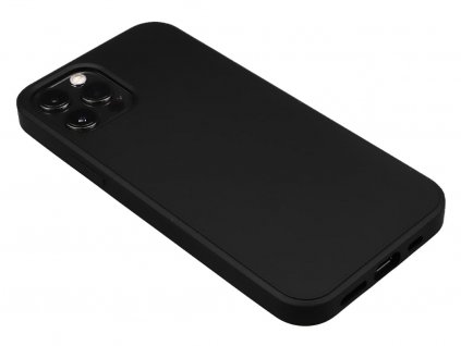Silikonový obal na iPhone 12, iPhone 12 Pro Černý 1