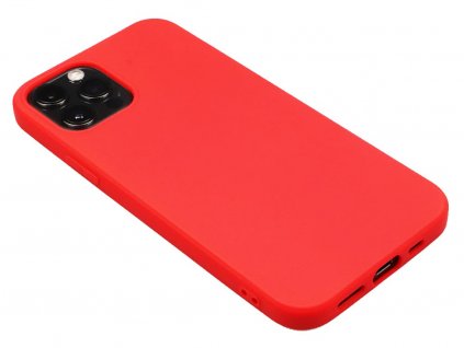 Gumový obal na iPhone 12, iPhone 12 Pro Červený 1