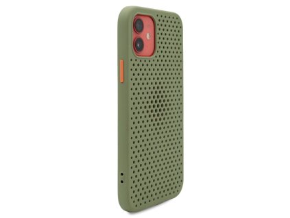 Děrovaný, gumový kryt na iPhone 12 a iPhone 12 Pro Zelený