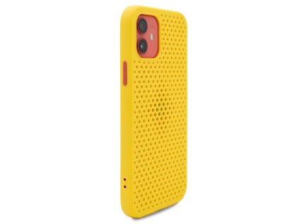 Děrovaný, gumový kryt na iPhone 12 a iPhone 12 Pro Žlutý