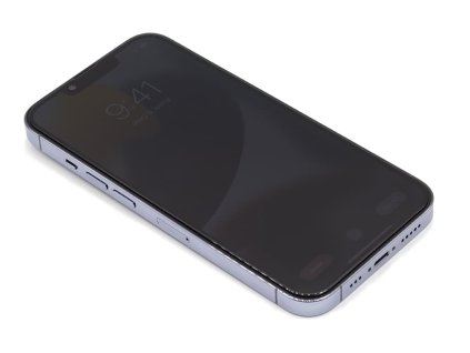 Soukromé 3D Tvrzené sklo pro iPhone 13 Pro Max PREMIUM - Černé
