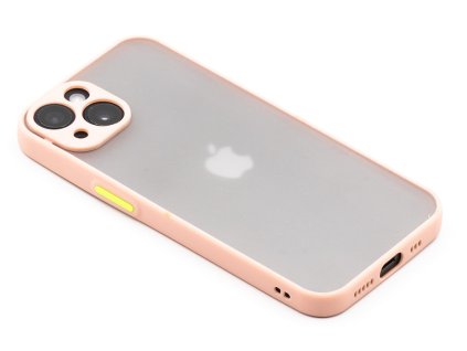 Pevný, gumový obal na iPhone 13 Mini - Růžový