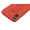 Gumový obal s držákem na prst pro iPhone XR Červený 3