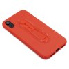 Gumový obal s držákem na prst pro iPhone XR Červený 1