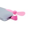 Větráček s micro USB konektorem - Růžový
