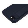 Gumový obal na iPhone 5,5s,SE s páskem na zadní straně Modrý 3