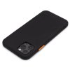 Vysoce odolný FASHION gumový obal s oranžovými tlačítky na iPhone 11 Pro Černý 2
