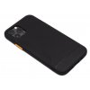 Vysoce odolný FASHION gumový obal s oranžovými tlačítky na iPhone 11 Pro Černý 1