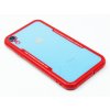 Průhledný obal s gumovým rámečkem pro iPhone XR Červený