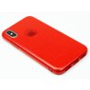 Gumový obal pro iPhone X se třpytkami Červený