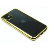 Gumový obal s lesklým rámečkem na iPhone 11 Zlatý 1