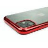 Gumový obal s lesklým rámečkem na iPhone 11 Červený 5