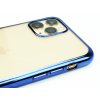Gumový obal s lesklým rámečkem na iPhone 11 Pro Modrý 4
