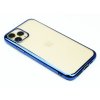 Gumový obal s lesklým rámečkem na iPhone 11 Pro Modrý 1