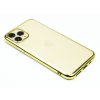 Gumový obal s lesklým rámečkem na iPhone 11 Pro Zlatý 1