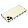 Gumový obal s lesklým rámečkem na iPhone 11 Pro Stříbrný 2