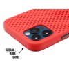 Gumový obal s dírkami na iPhone 12 (Pro) Červený 8