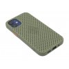 Děrovaný, gumový kryt na iPhone 12 Mini Zelený 1