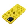 Gumový obal s dírkami na iPhone 12 (Pro) Žlutý 2