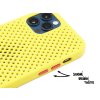 Gumový obal s dírkami na iPhone 12 (Pro) Žlutý 6