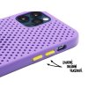 Gumový obal s dírkami na iPhone 12 (Pro) Fialový 6