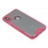Vysoce odolný, gumový kryt na iPhone X,XS s výřezem na logo 1 Růžový