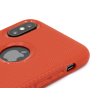 Vroubkovaný, gumový obal s výřezem na logo pro iPhone X,XS Červený 4