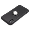 Gumový obal s prstýnkem na prst na iPhone XR - Černý