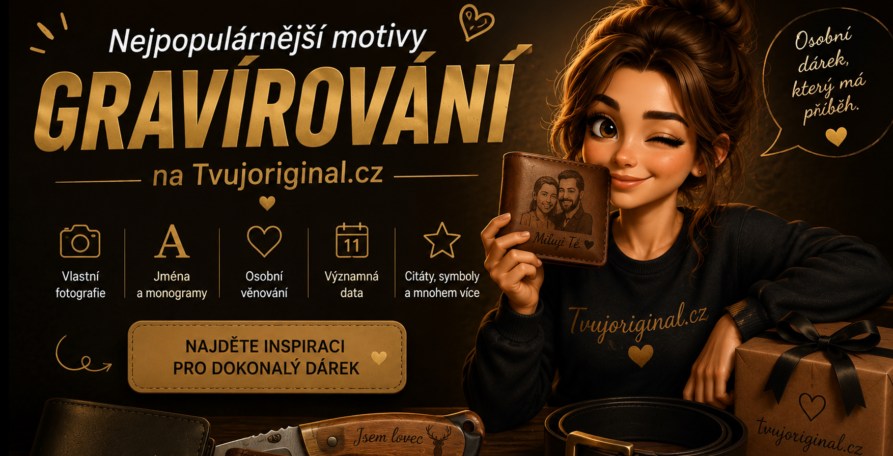Nejoblíbenější motivy gravírování – inspirace pro originální dárky