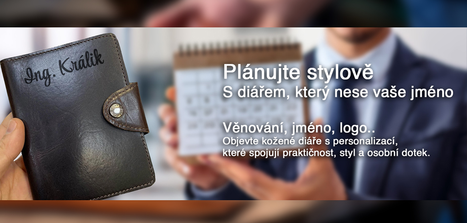 Plánujte stylově s koženými diáři s vlastním věnováním