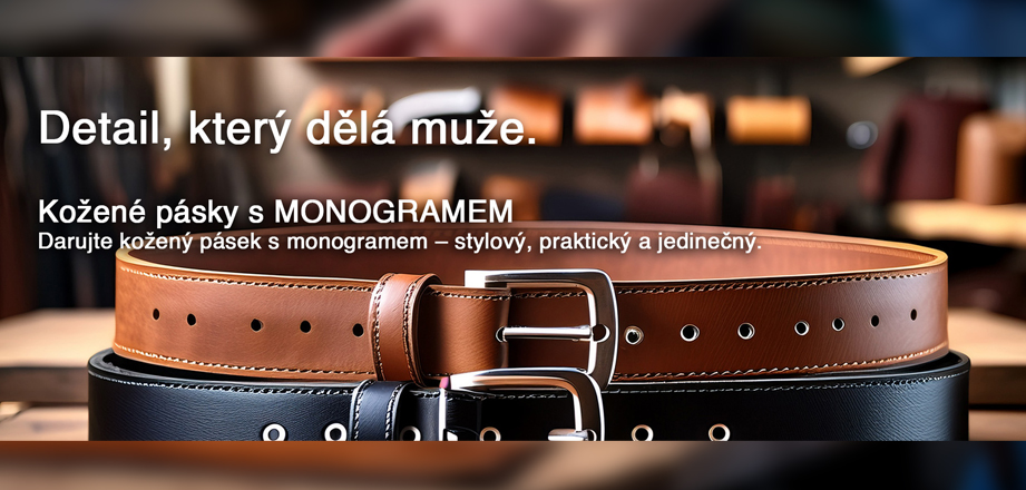 Detail, který dělá muže. Pánské kožené pásky s monogramem
