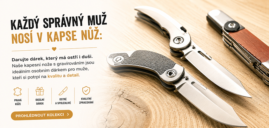 Každý správný muž, nosí v kapse nůž. Prémiová personalizace od Tvujoriginal.cz