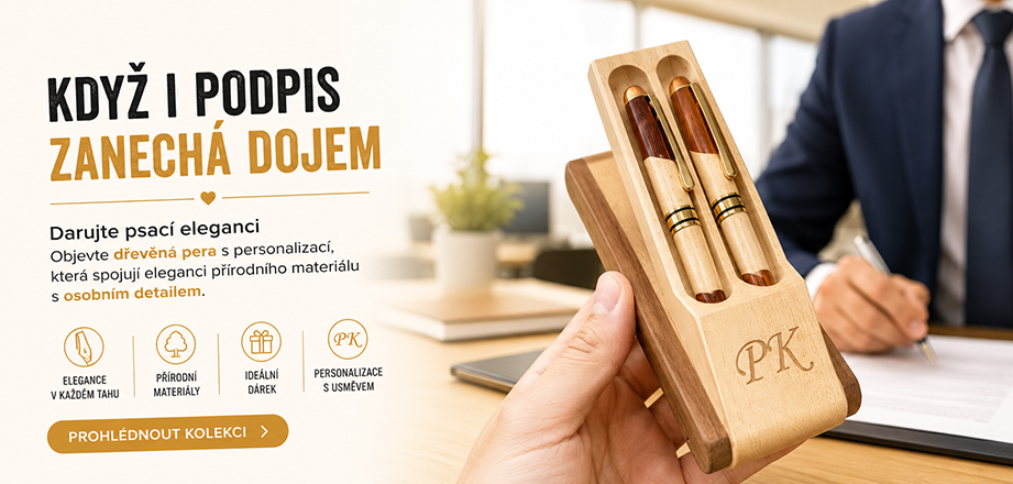 I podpis může být stylový. Personalizovaná dárková pera