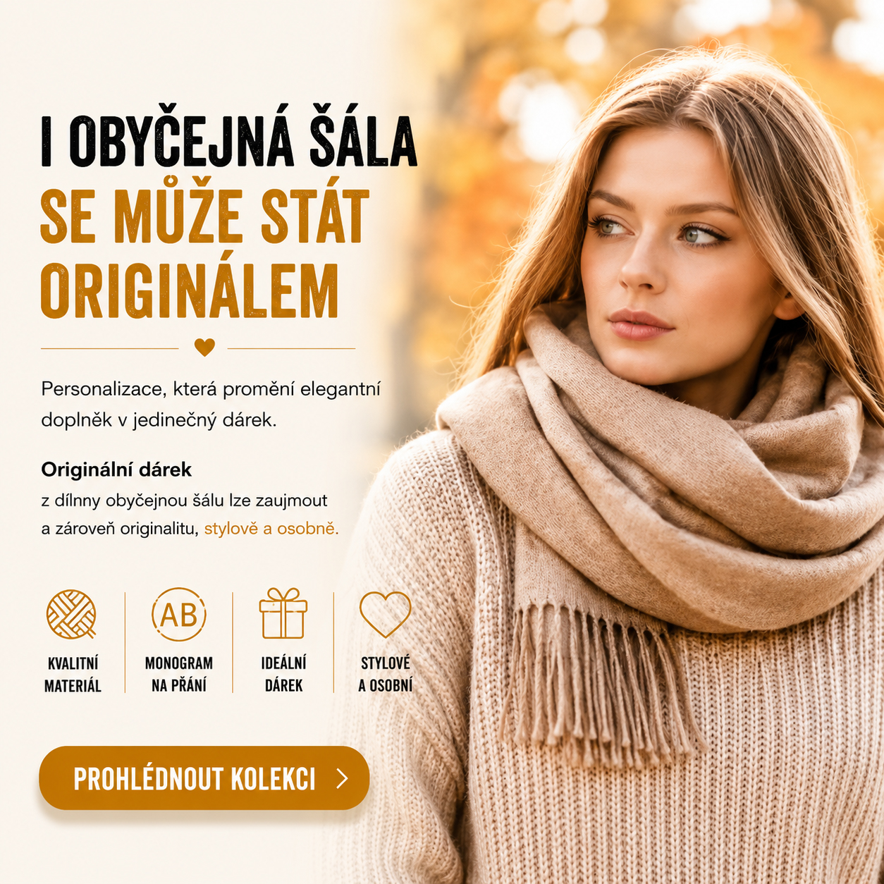 Luxusní pašmíny s vlastním personalizací