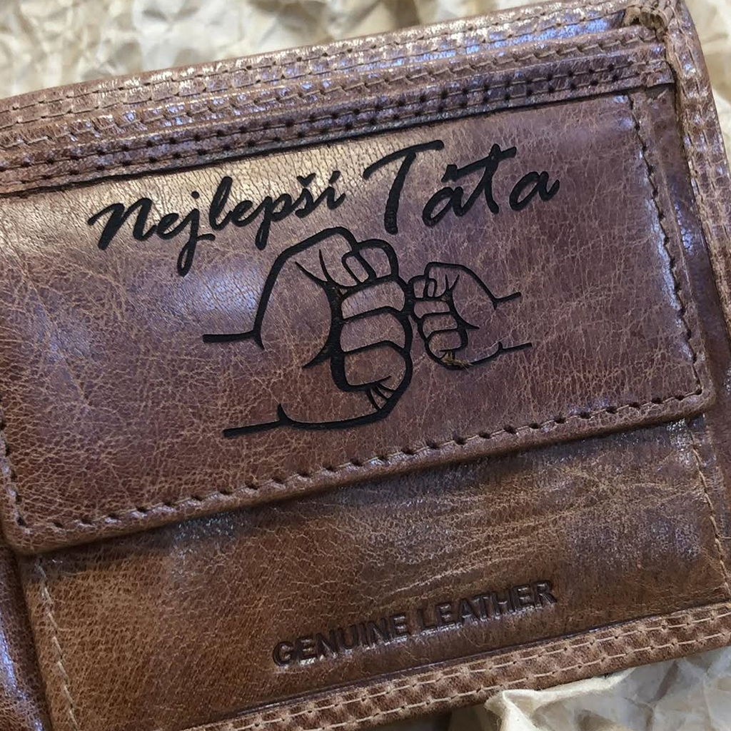 Pánská kožená peněženka ROYAL Leather RFID s vlastním monogramem, textem nebo fotkou