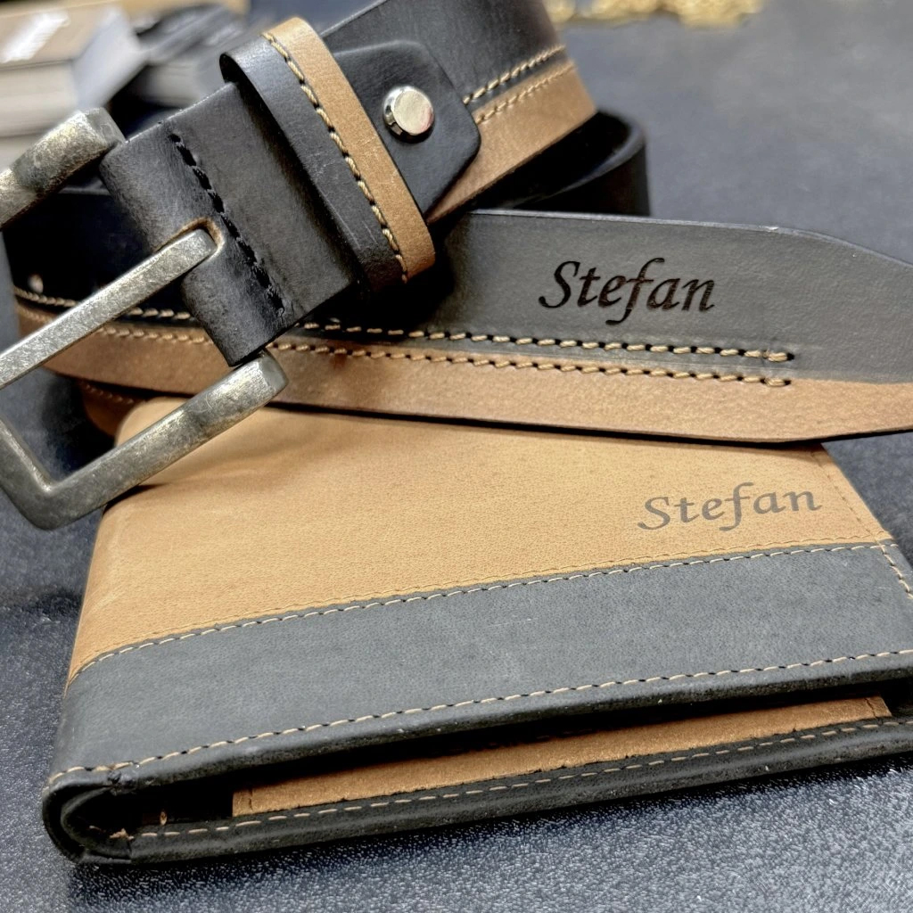 Pánský luxusní kožený set COMBO s vlastním monogramem